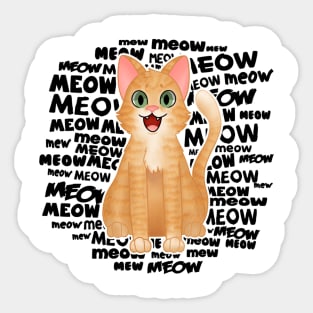 Meow T-Shirt Sticker